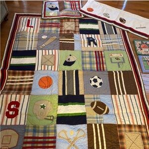 Pottery Barn Kids Multicolor Sports Quilt